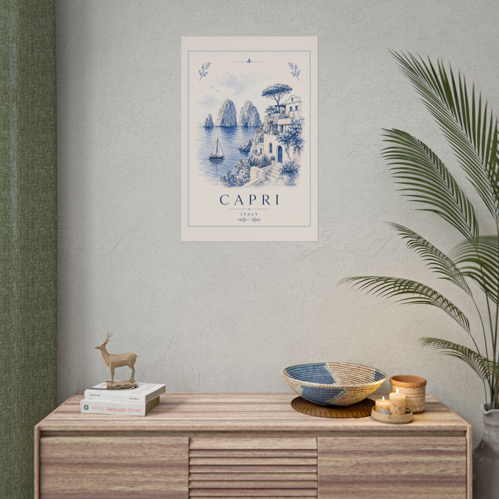 Capri Club Vintage Travel Poster