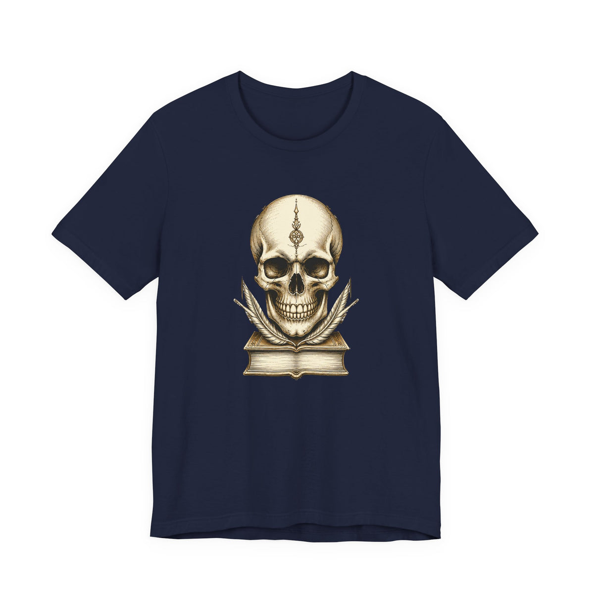 Midnight Scholar Dark Academia Graphic Skull Shirt