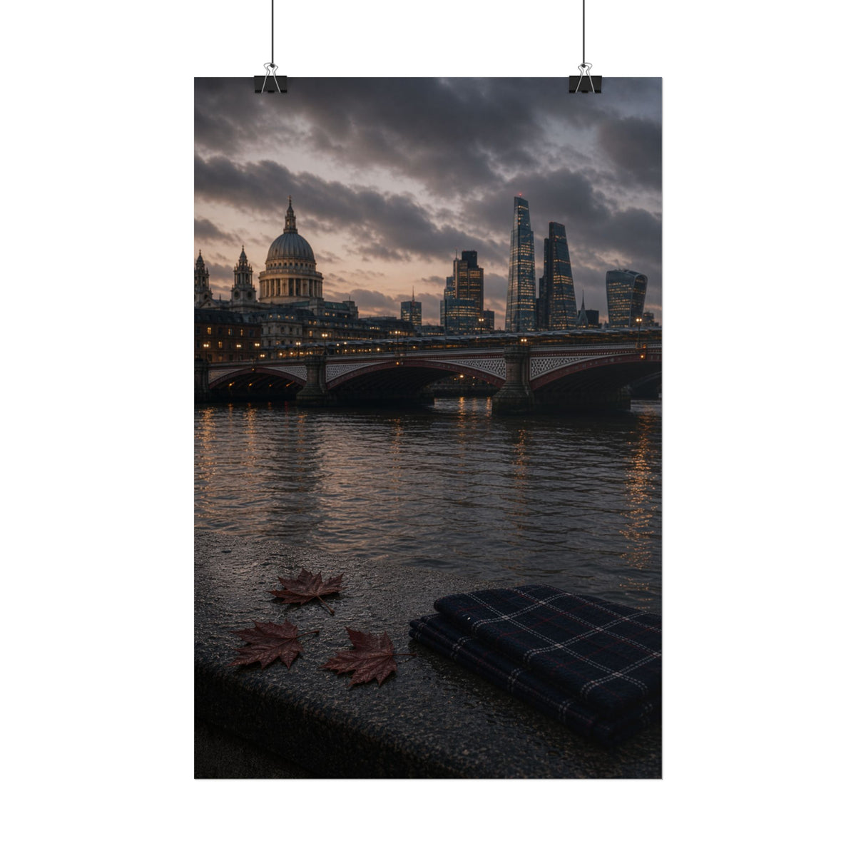 Autumn on the Thames London Art Print