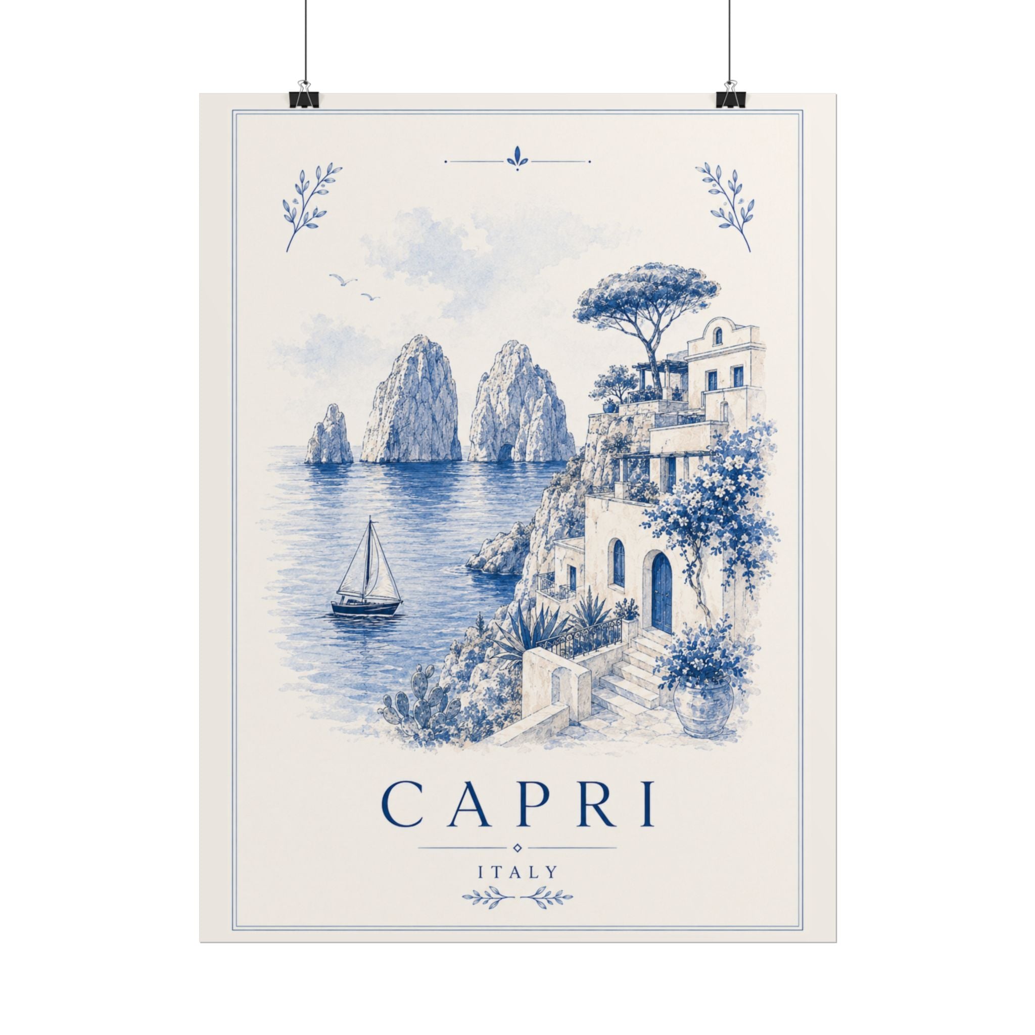 Capri Club Vintage Travel Poster