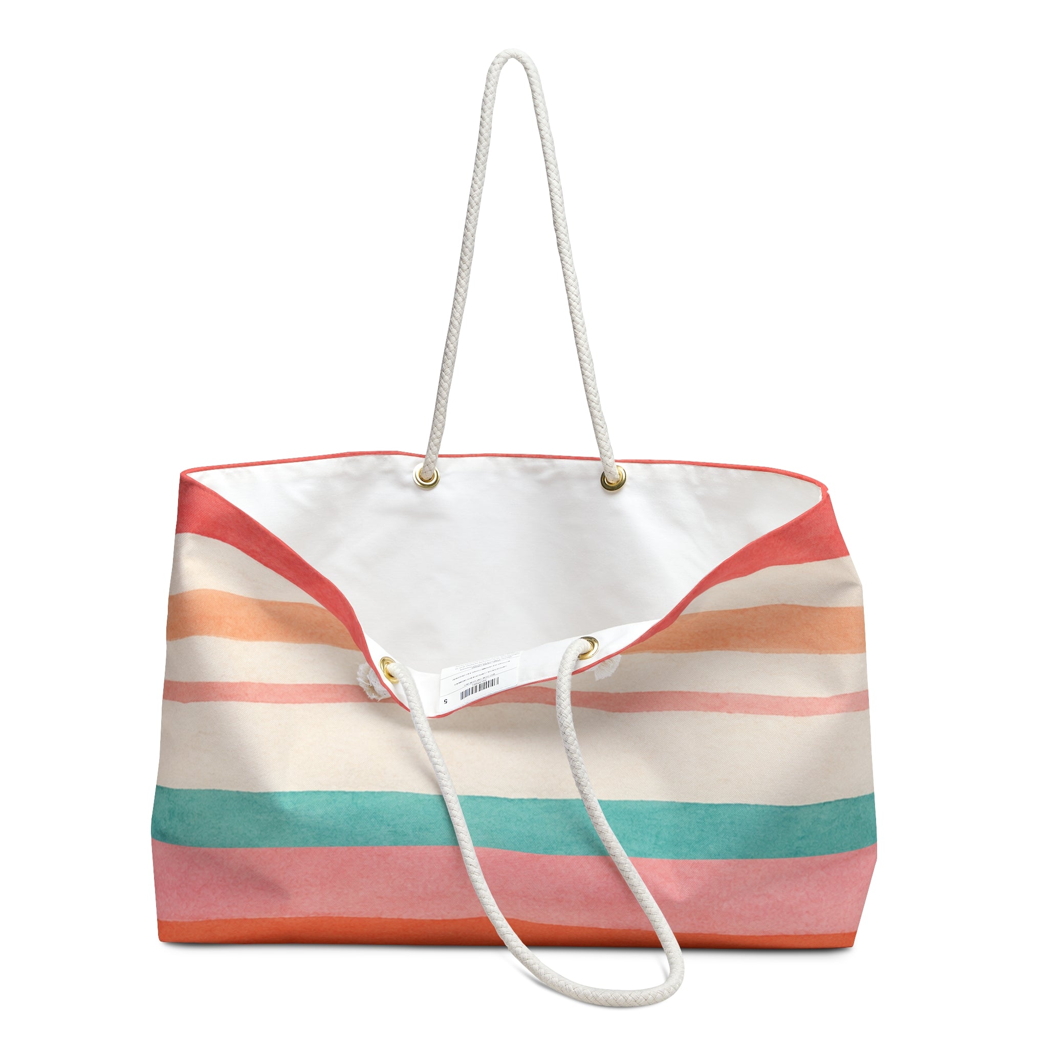 Saint-Tropez Pastel Striped Weekender Tote