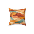 Geometric Desert Sunset Throw Pillow