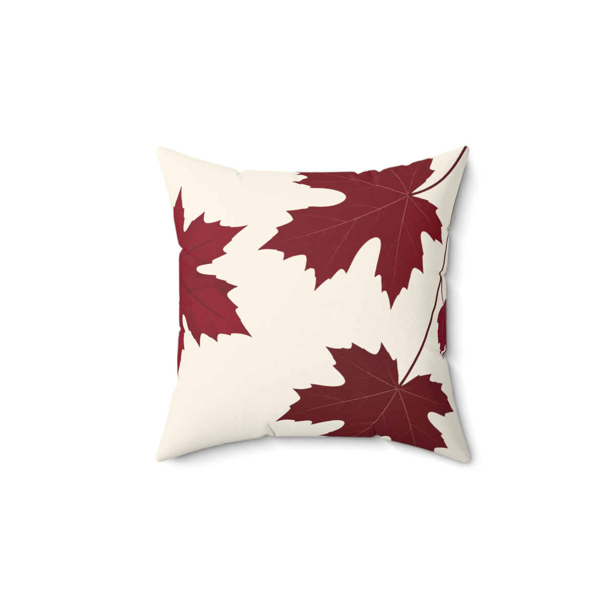 Navy Plaid and Autumn Leaves Reversible Throw Pillow