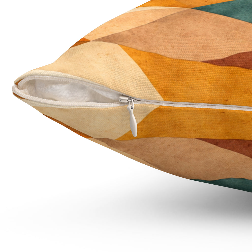 Geometric Desert Sunset Throw Pillow
