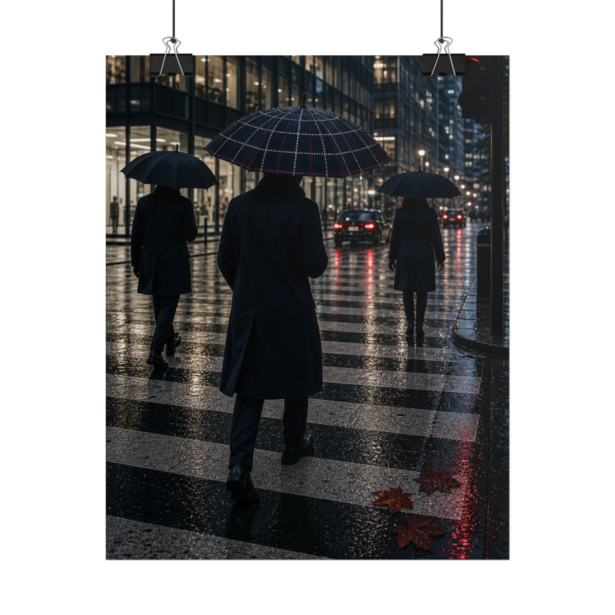Rainy City London Crossing Art Print