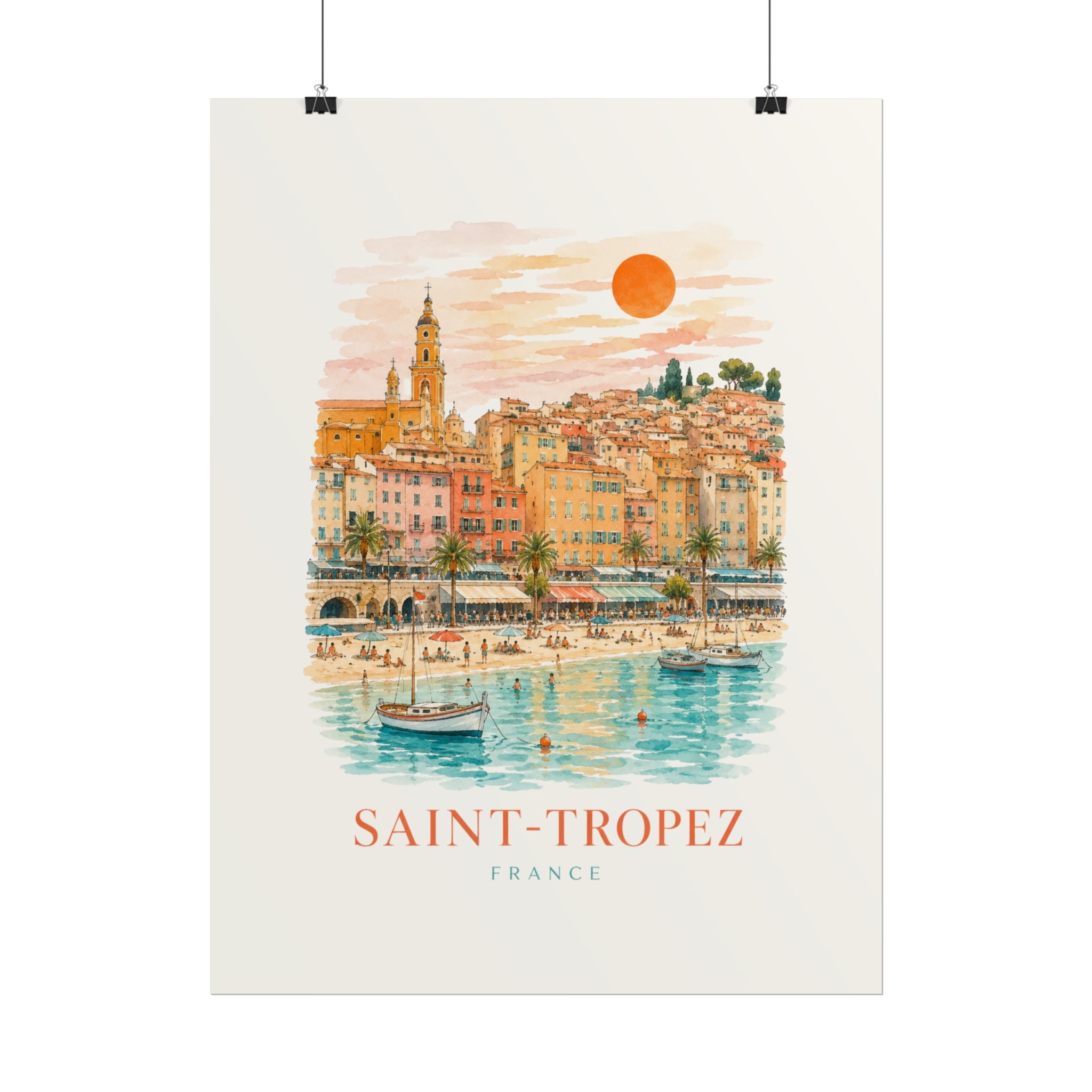 Saint-Tropez French Riviera Travel Print