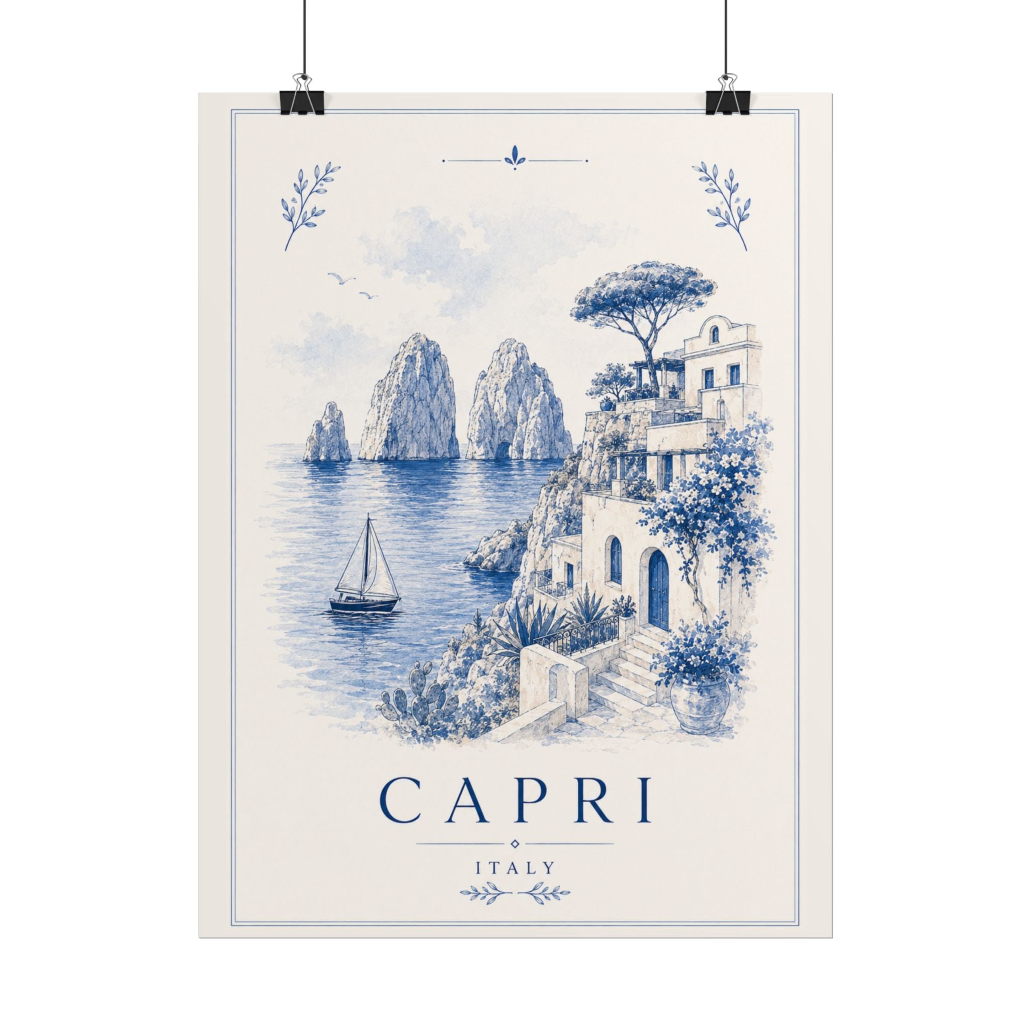 Capri Club Vintage Travel Poster