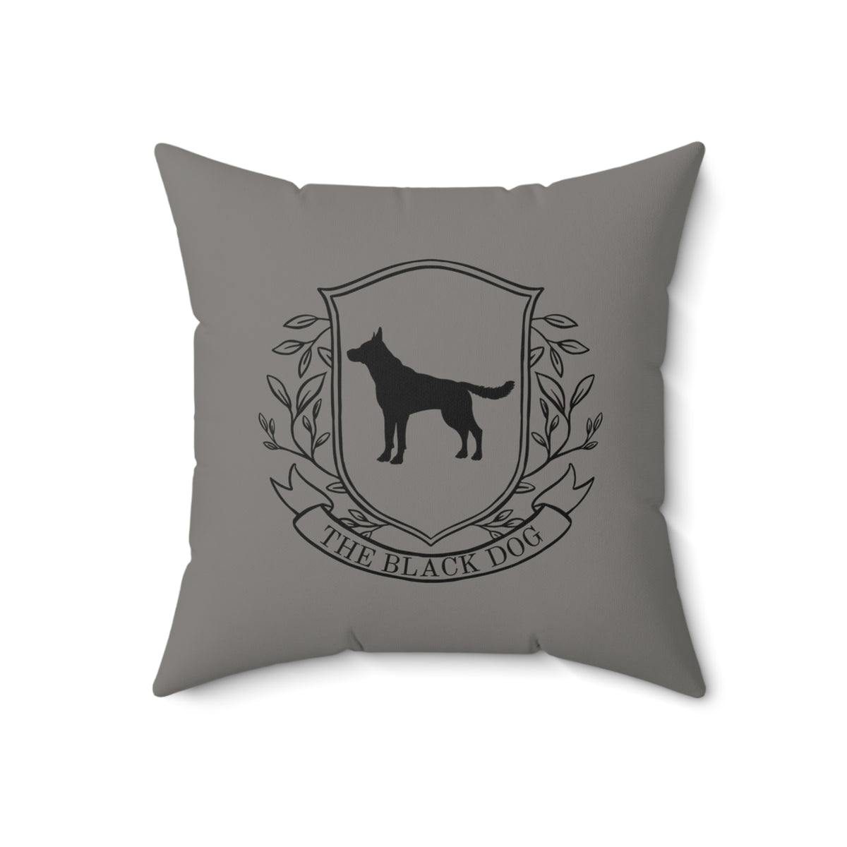 Black Dog London Throw Pillow
