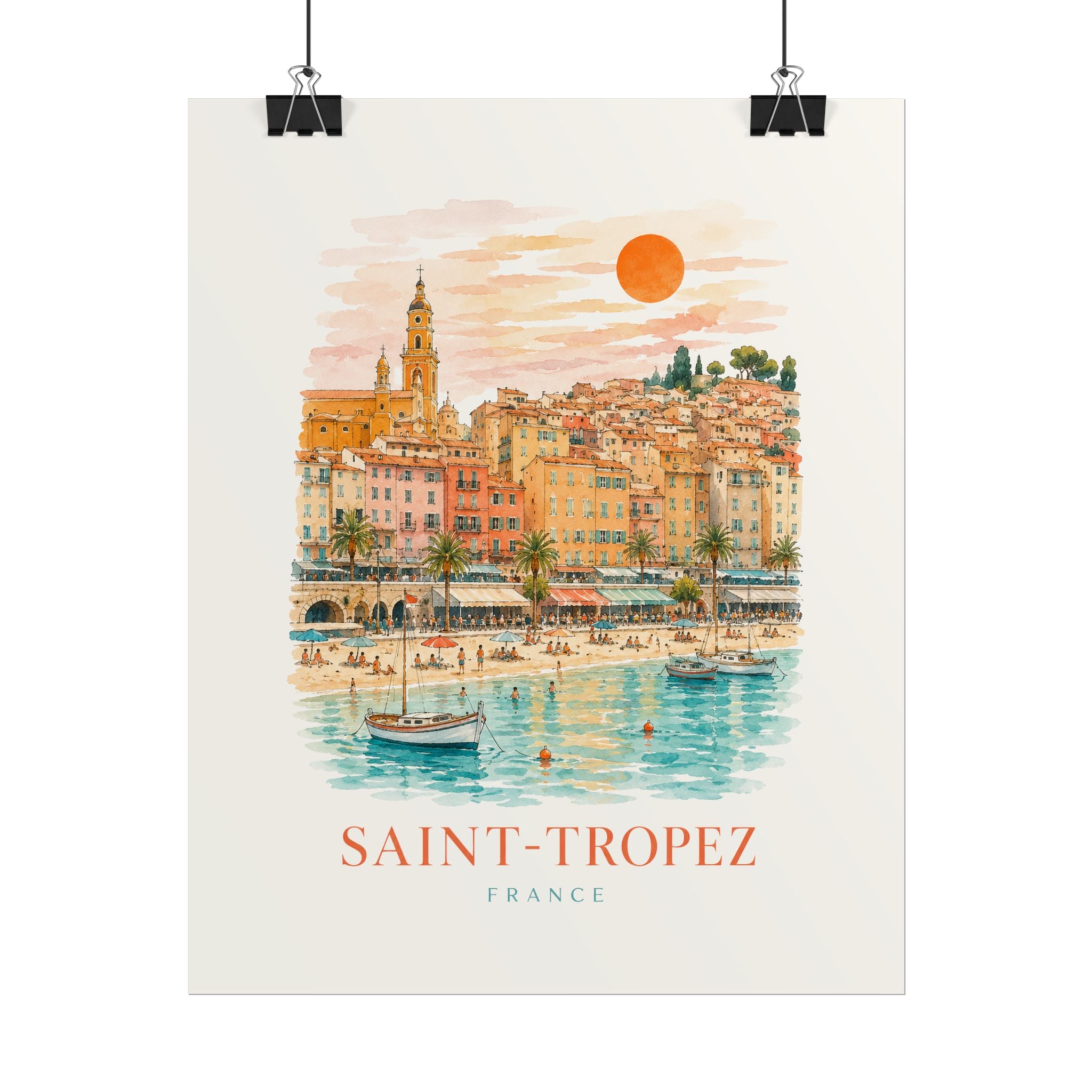 Saint-Tropez French Riviera Travel Print