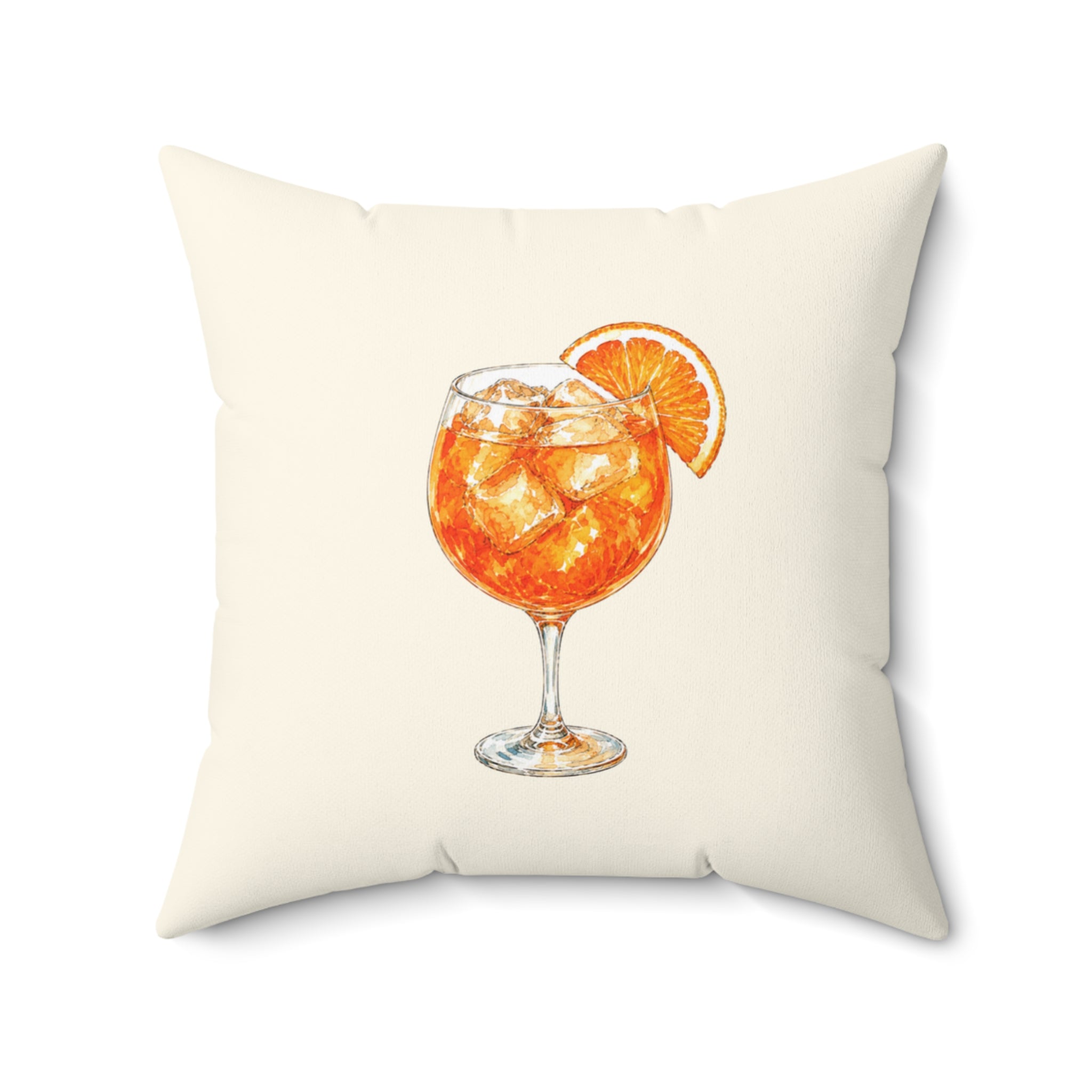 Riviera Spritz Cocktail Reversible Throw Pillow