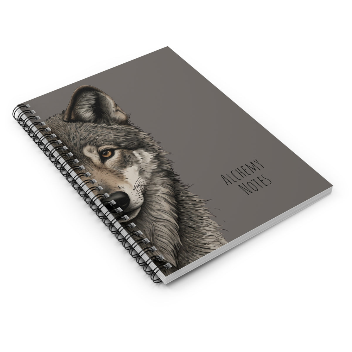 Personalized Grey Wolf Journal