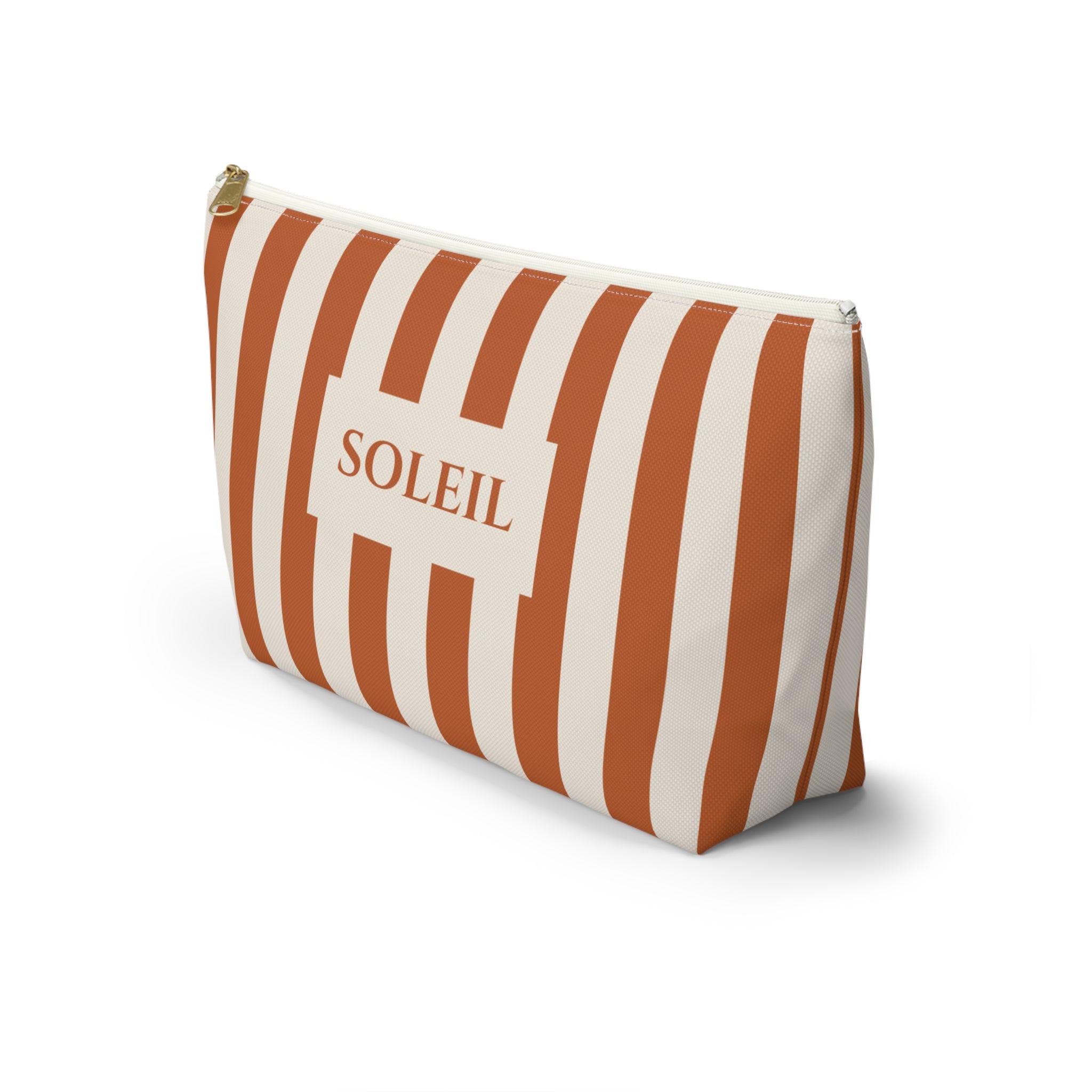 Soleil Striped Cosmetic Travel Pouch - French Riviera