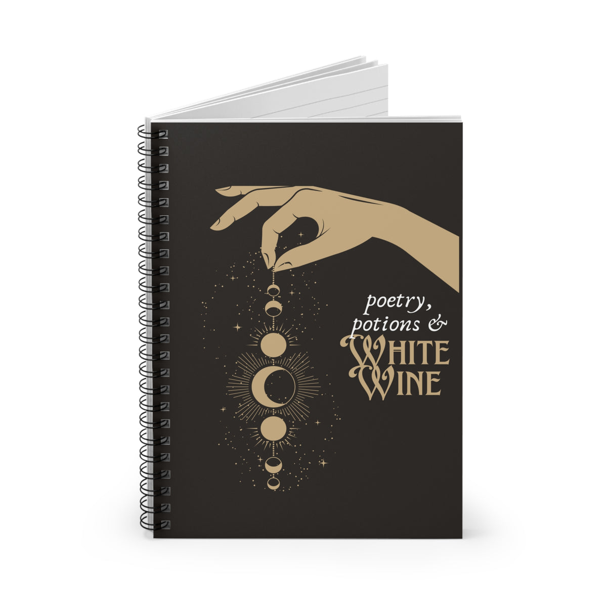 Poetry, Potions & White Wine Spiral Notebook