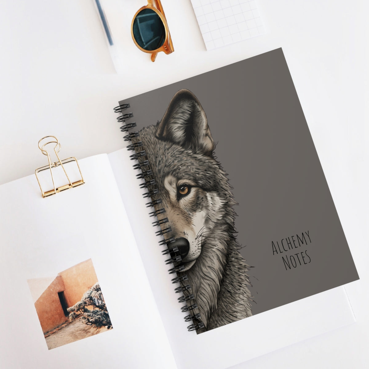 Personalized Grey Wolf Journal