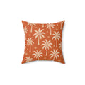 Riviera Terracotta Palm Tree Pattern Pillow
