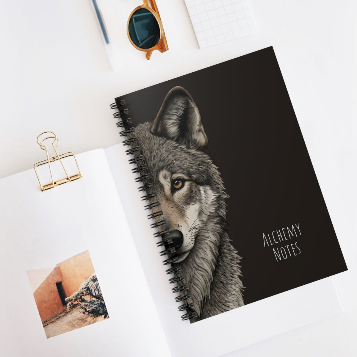 Personalized Black Wolf Journal