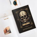 Dark Academia Tortured Poet Skull Journal
