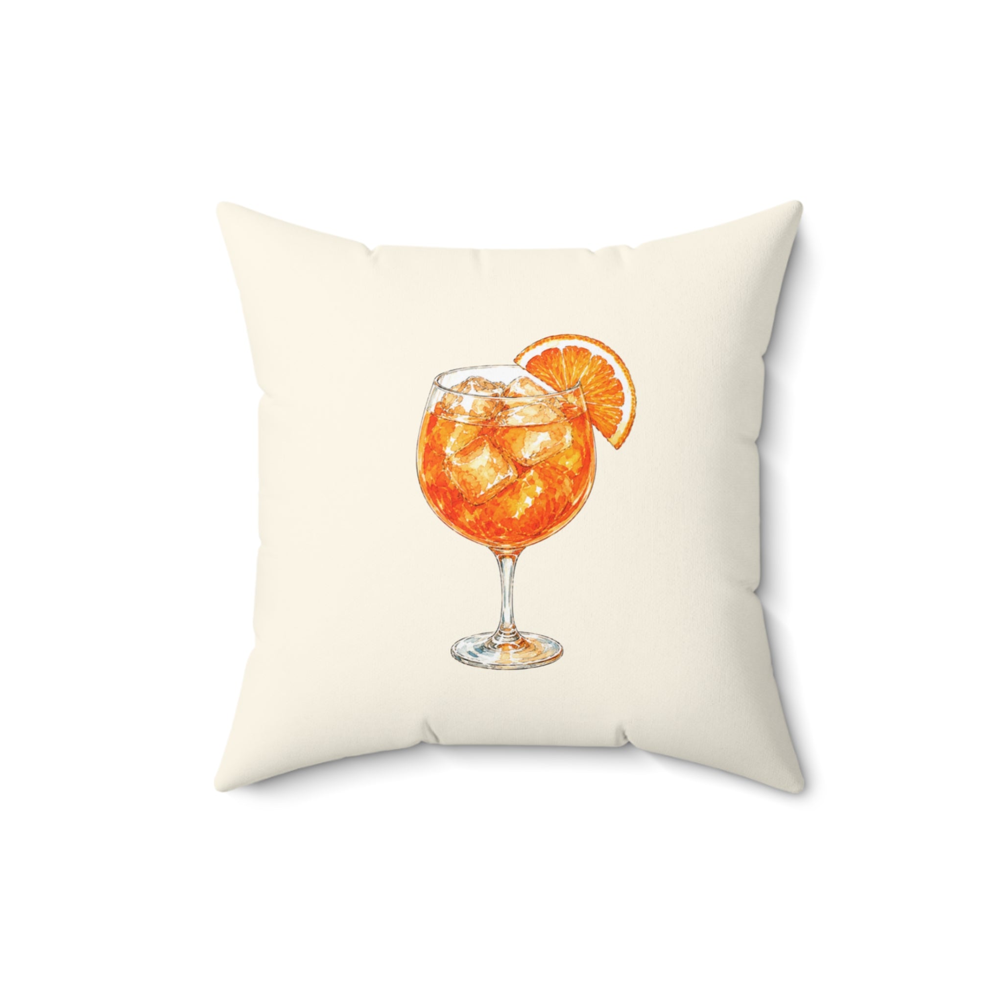 Riviera Spritz Cocktail Reversible Throw Pillow