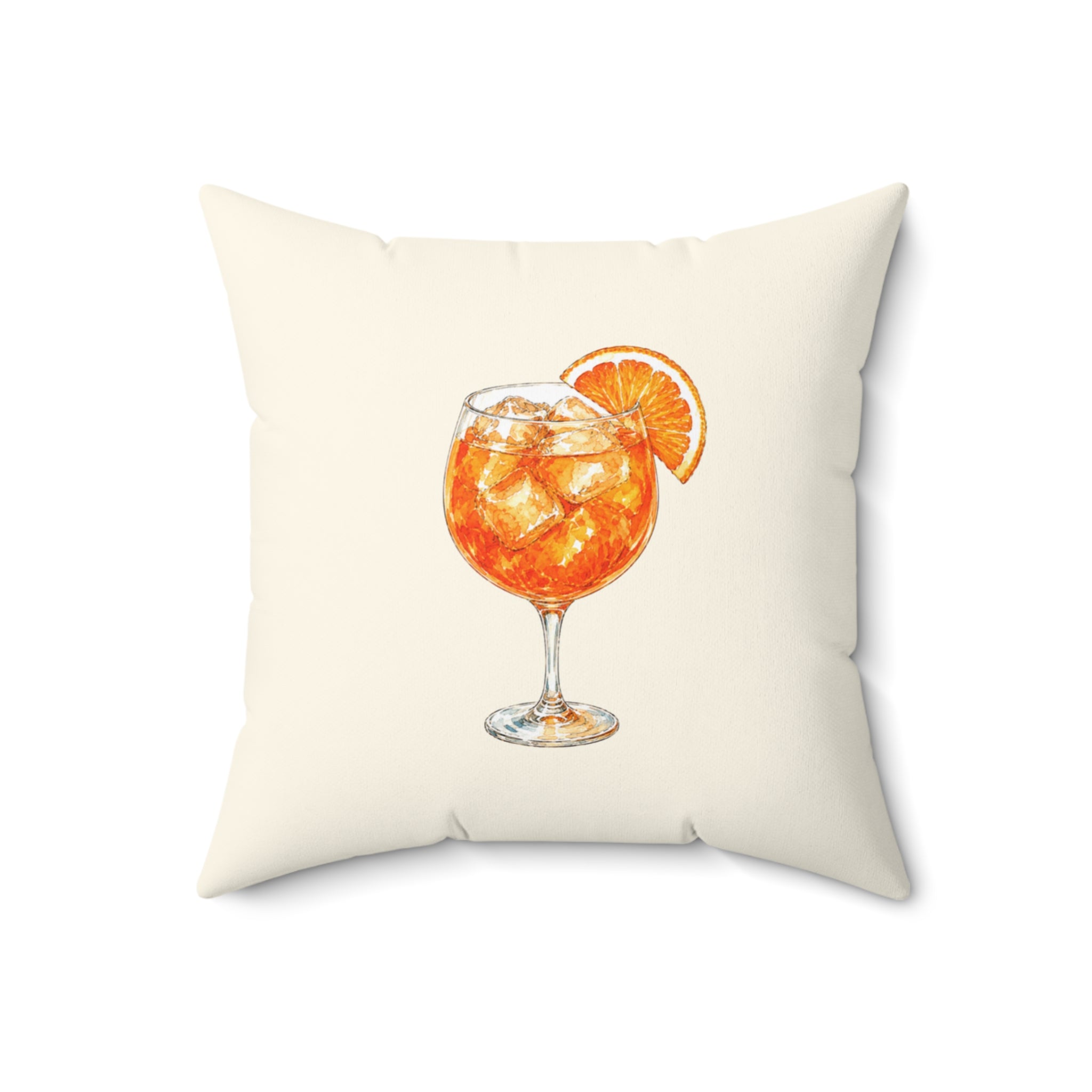 Riviera Spritz Cocktail Reversible Throw Pillow