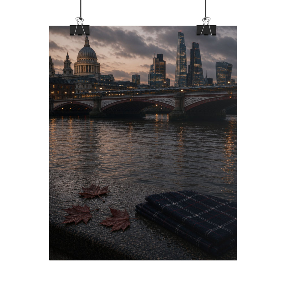 Autumn on the Thames London Art Print