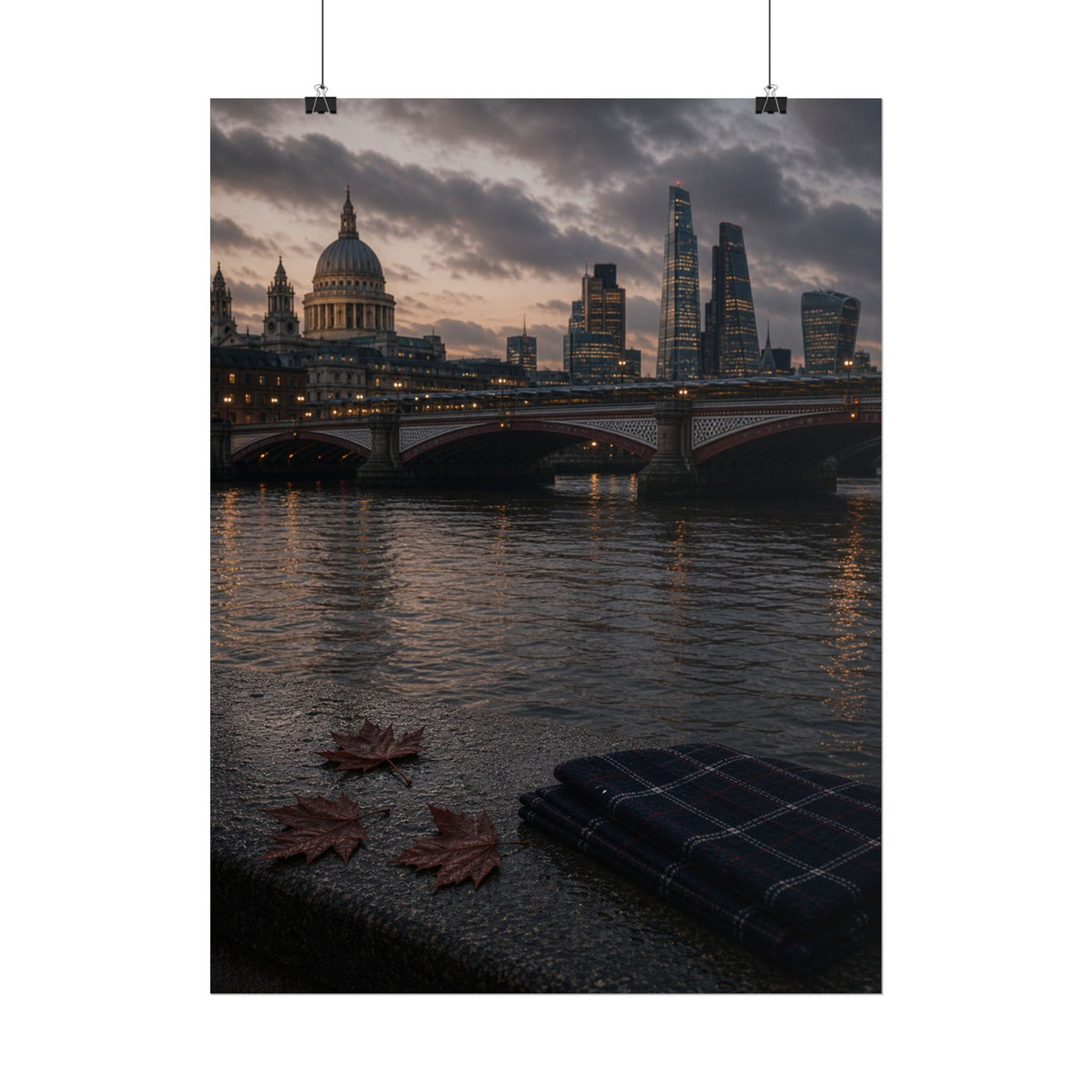 Autumn on the Thames London Art Print