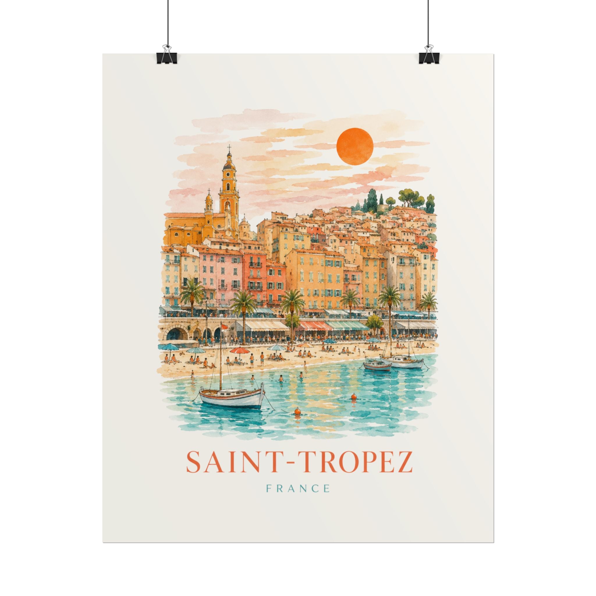 Saint-Tropez French Riviera Travel Print