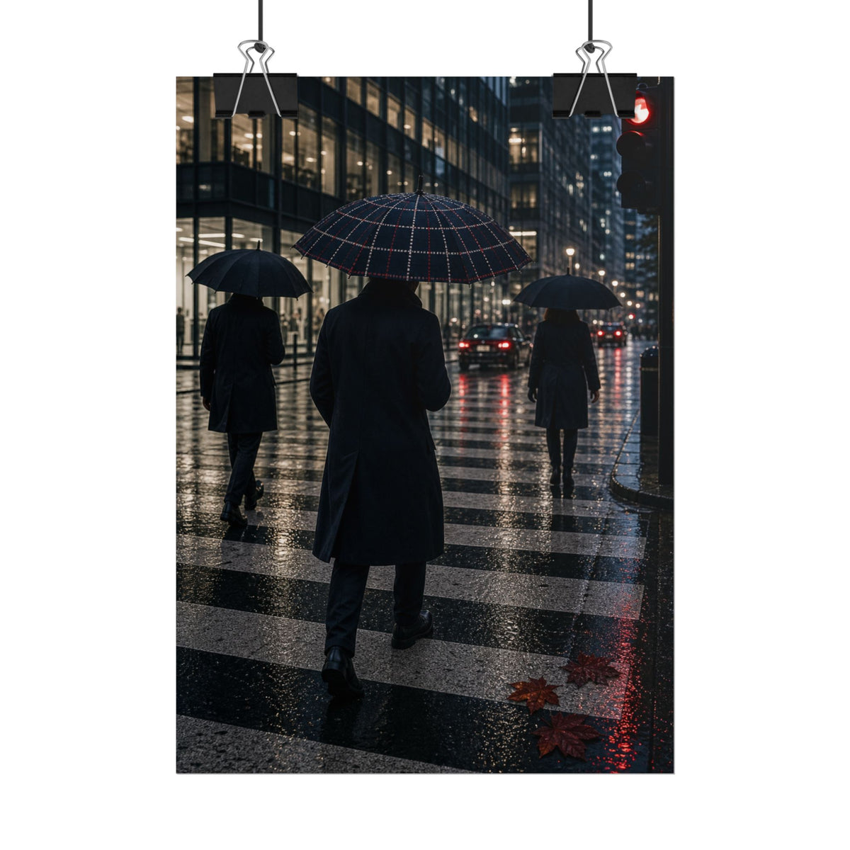 Rainy City London Crossing Art Print