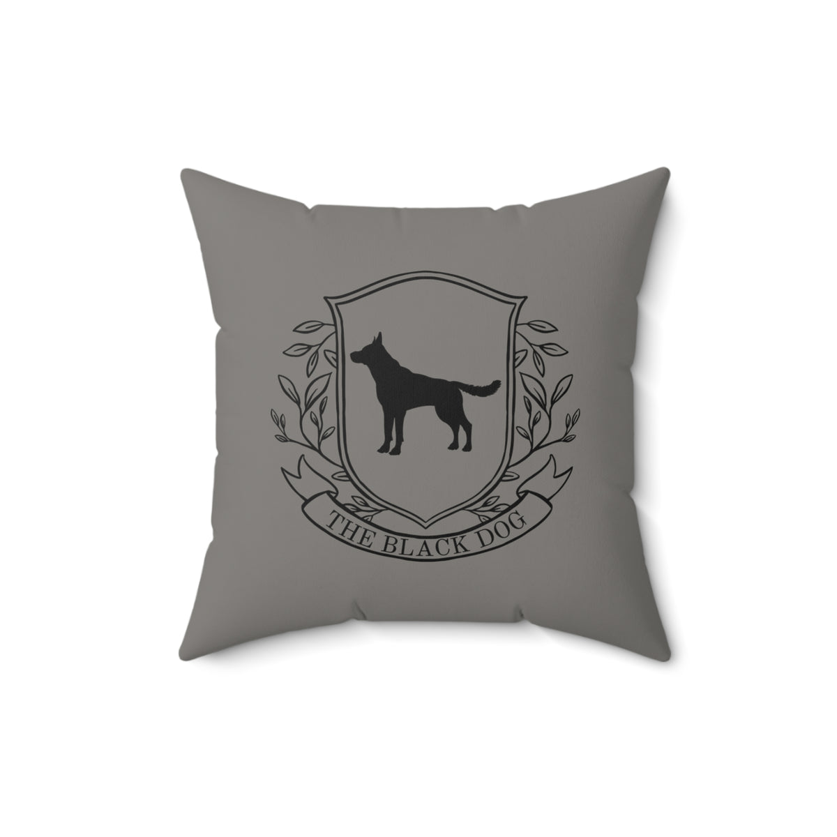 Black Dog London Throw Pillow