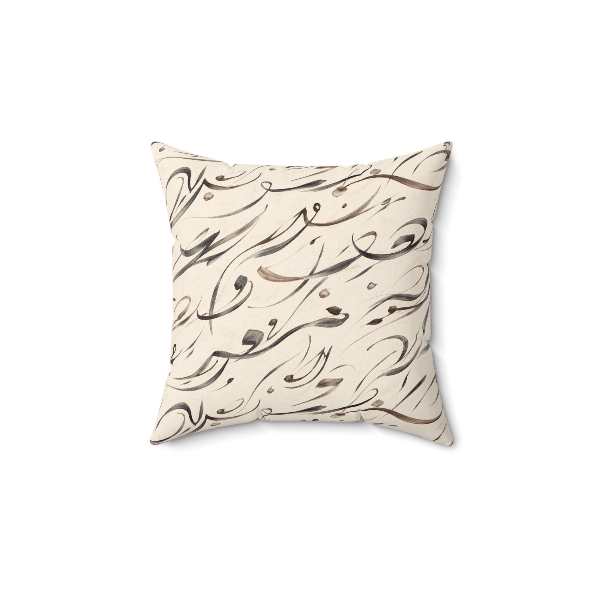 Mediterranean Calligraphy Throw Pillow
