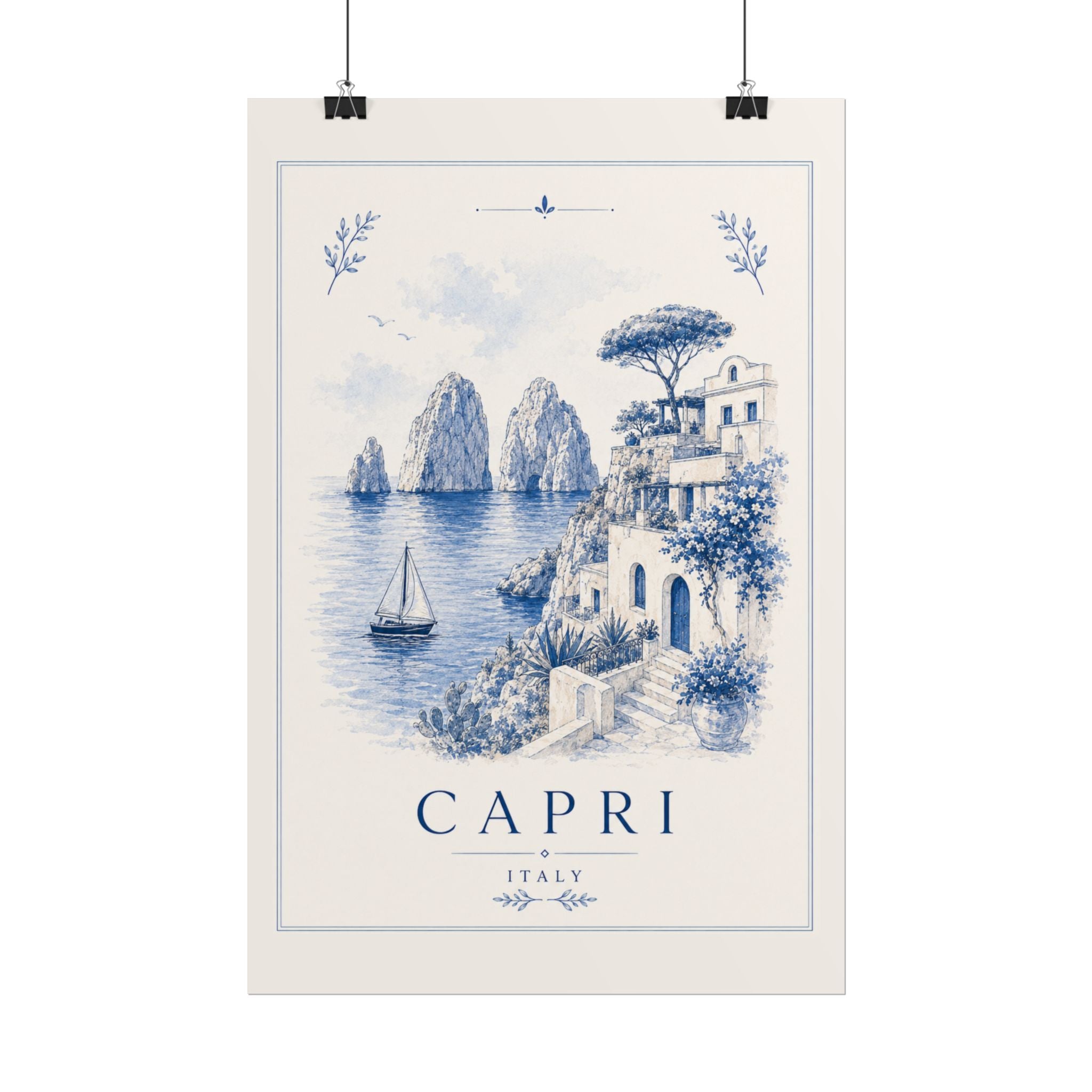 Capri Club Vintage Travel Poster