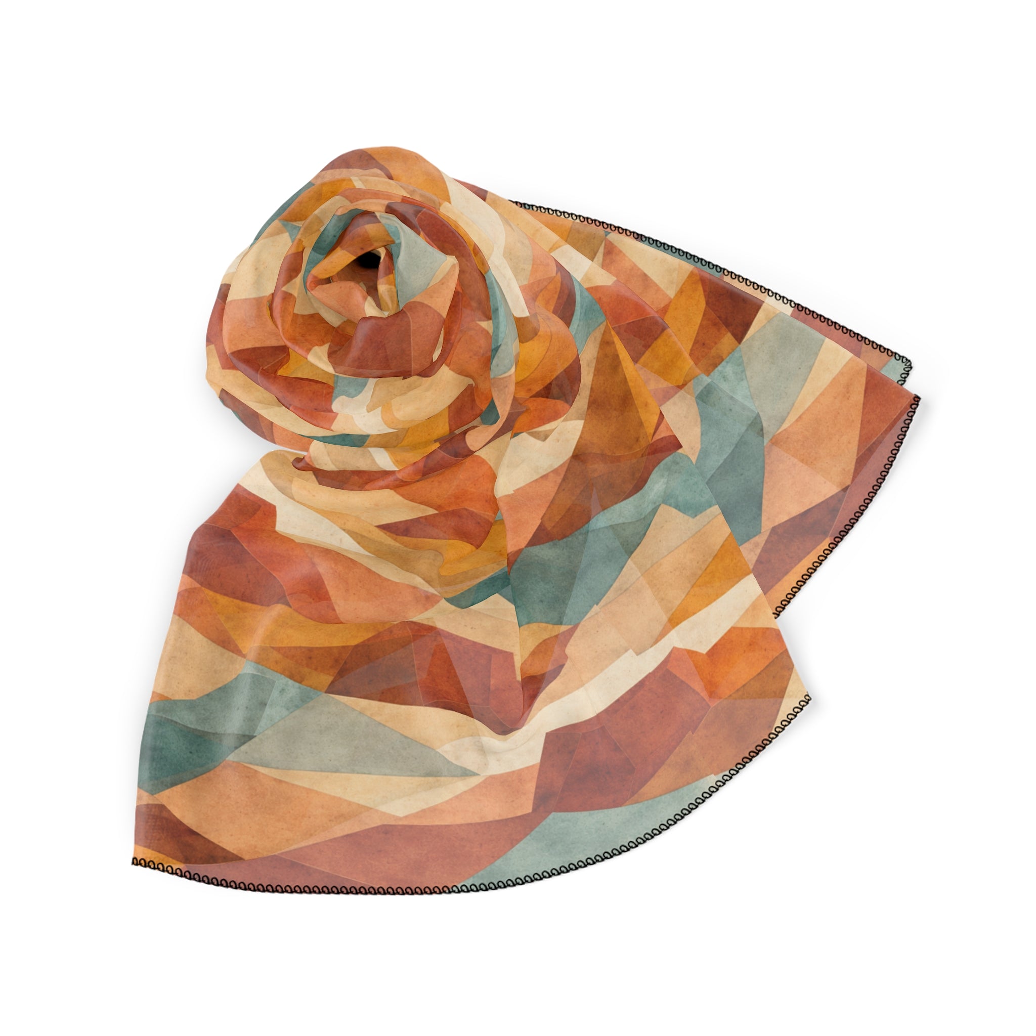 Geometric Desert Sunset Washable Scarf
