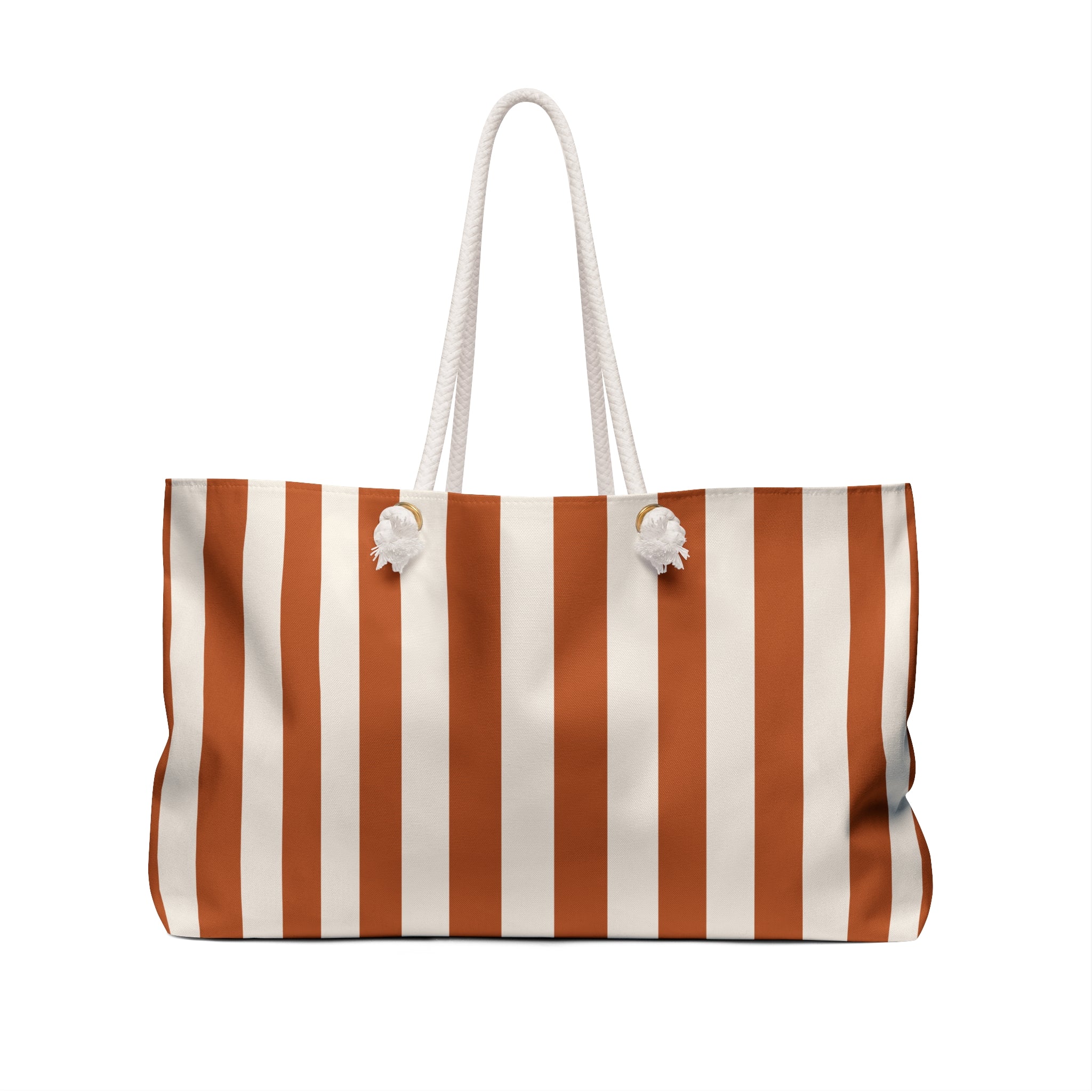 Soleil Orange Striped Weekender Tote Bag