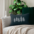 Pine Tree Green Lumbar Pillow