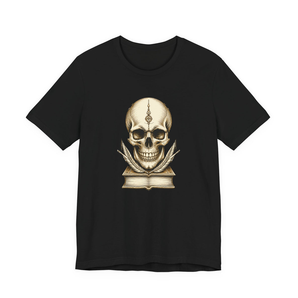 Midnight Scholar Dark Academia Graphic Skull Shirt