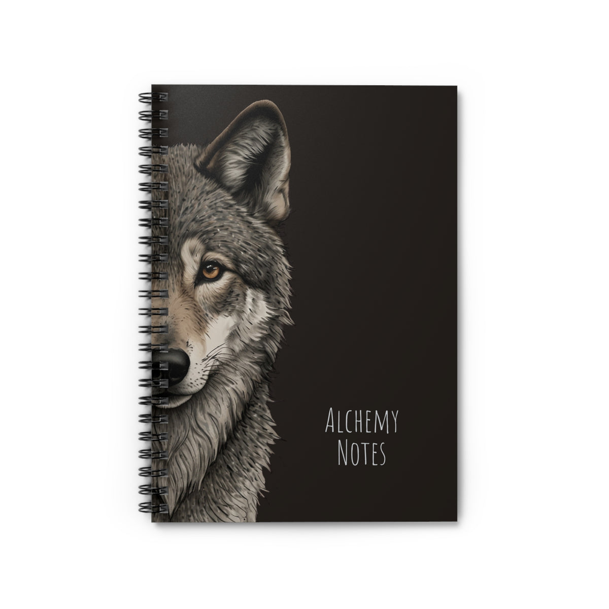 Personalized Black Wolf Journal