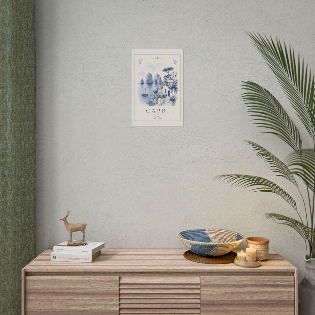 Capri Club Vintage Travel Poster