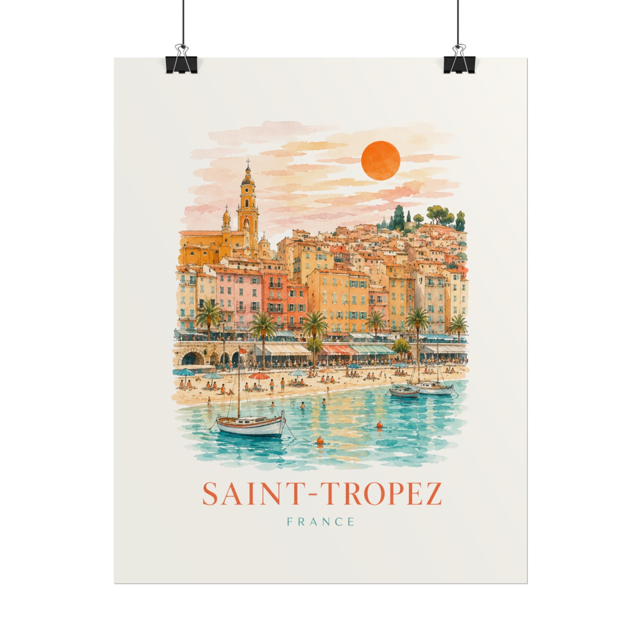 Saint-Tropez French Riviera Travel Print
