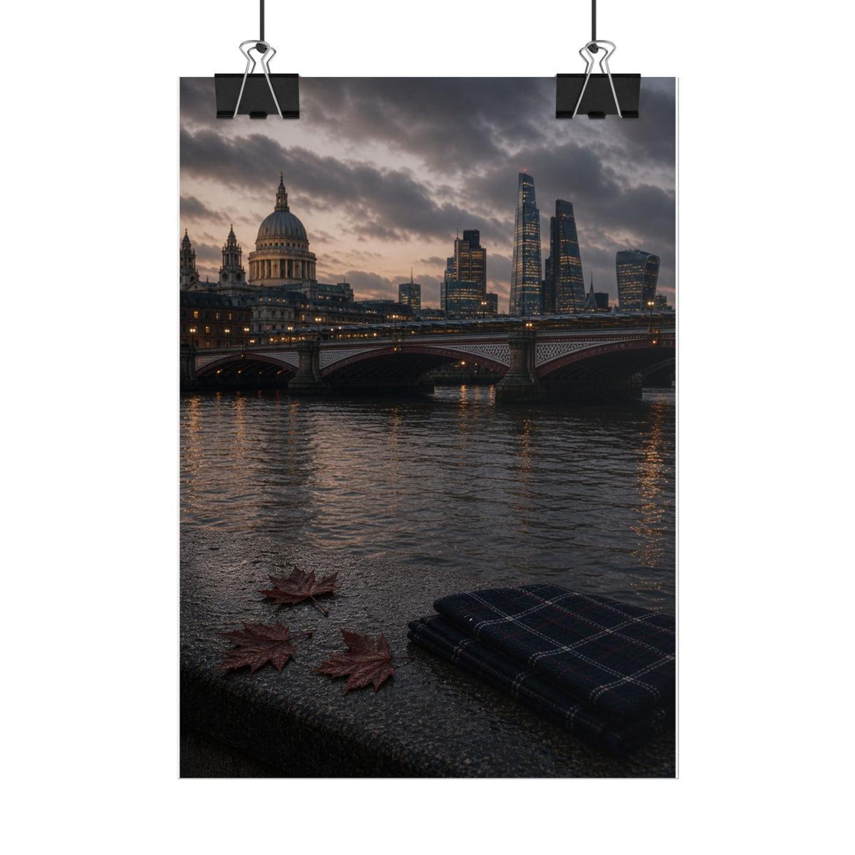 Autumn on the Thames London Art Print