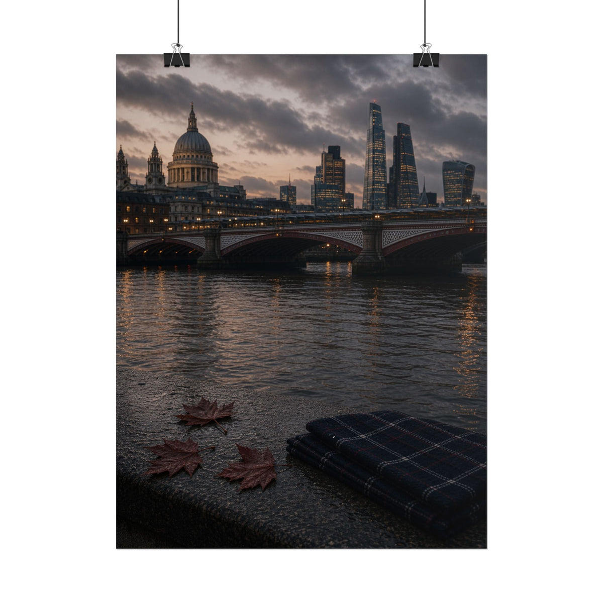 Autumn on the Thames London Art Print
