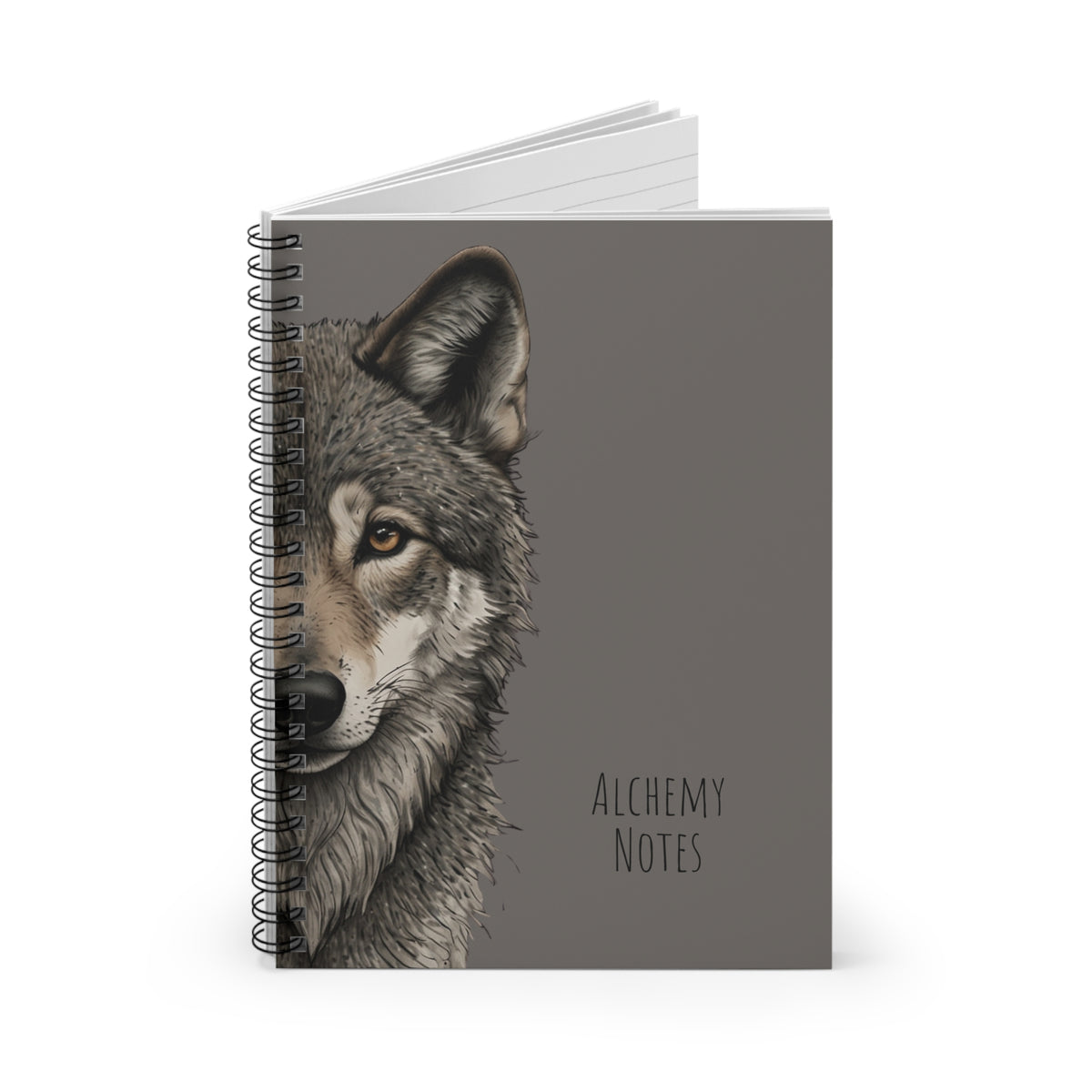 Personalized Grey Wolf Journal