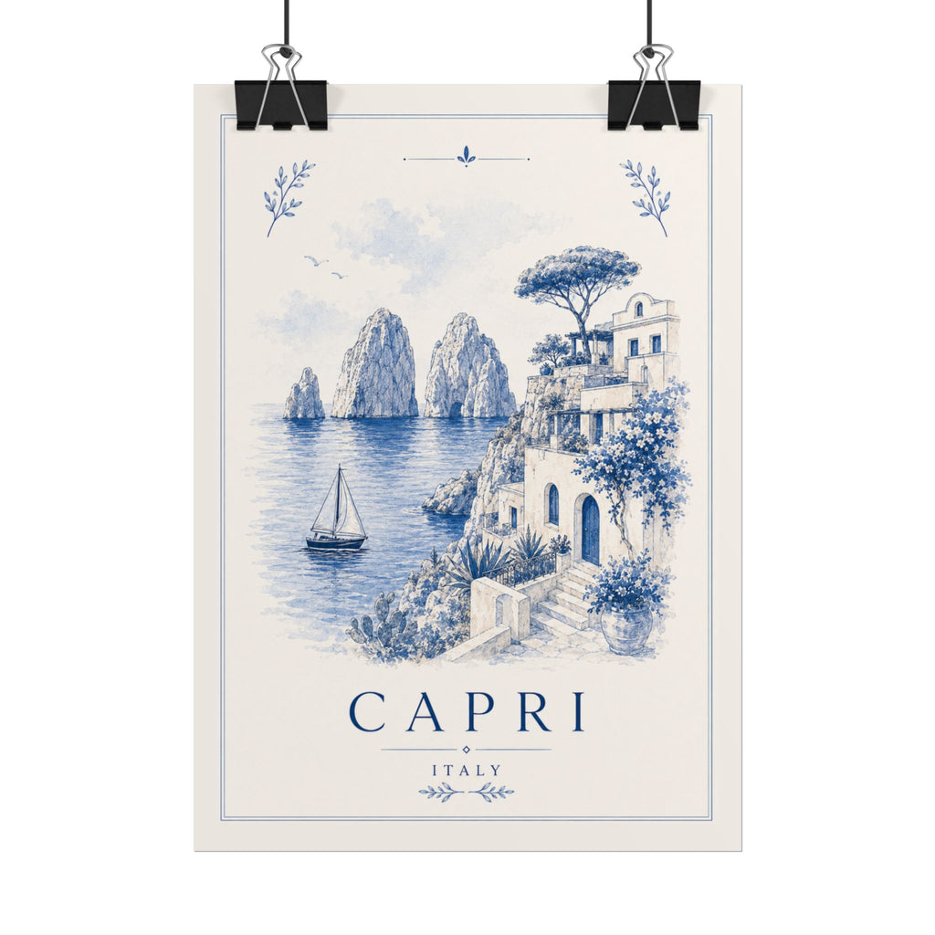 Capri Club Vintage Travel Poster