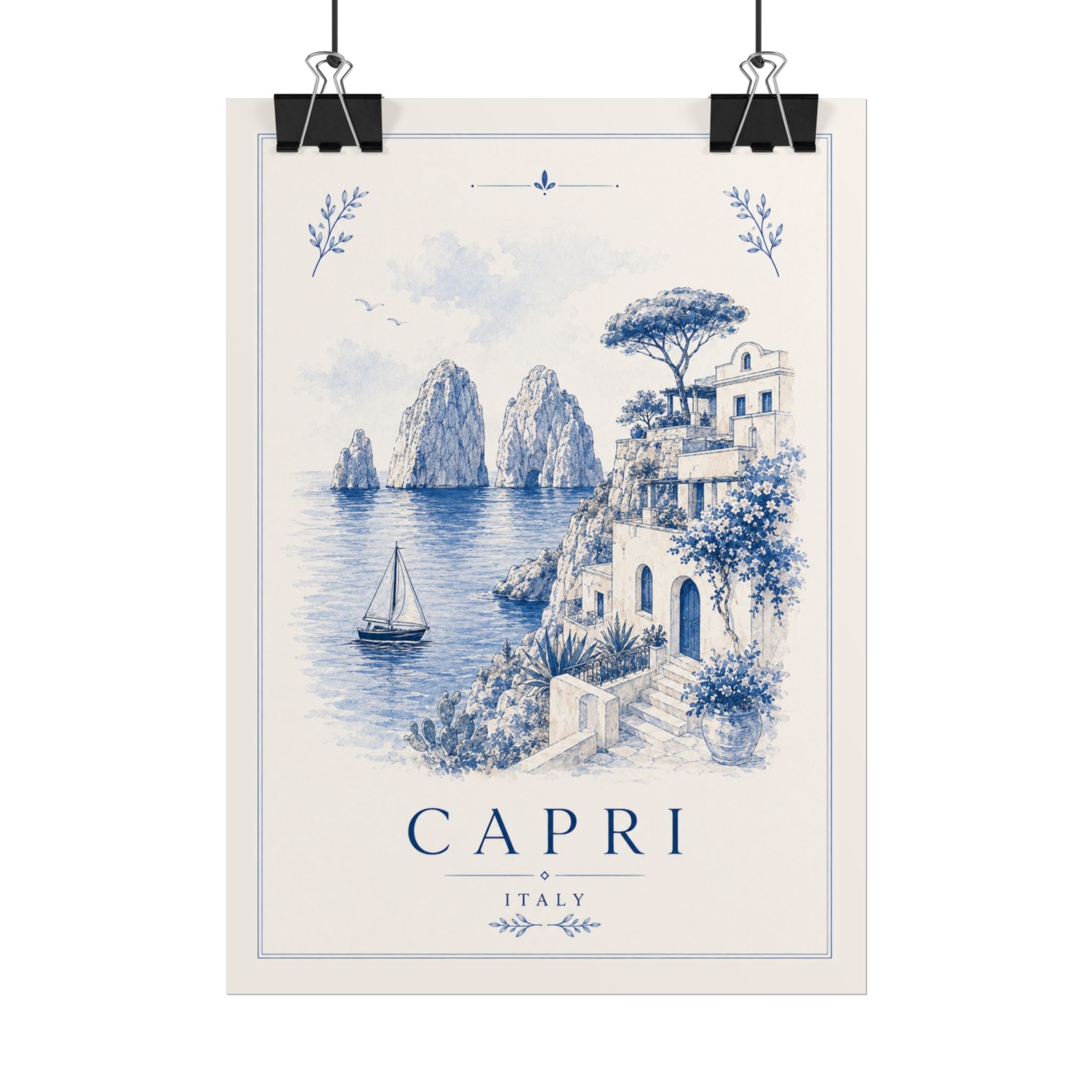 Capri Club Vintage Travel Poster