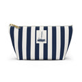 Capri Sailboat Stripe Accessory Pouch, Nautical Italian Travel Gift, Euro Summer Vacation Bag