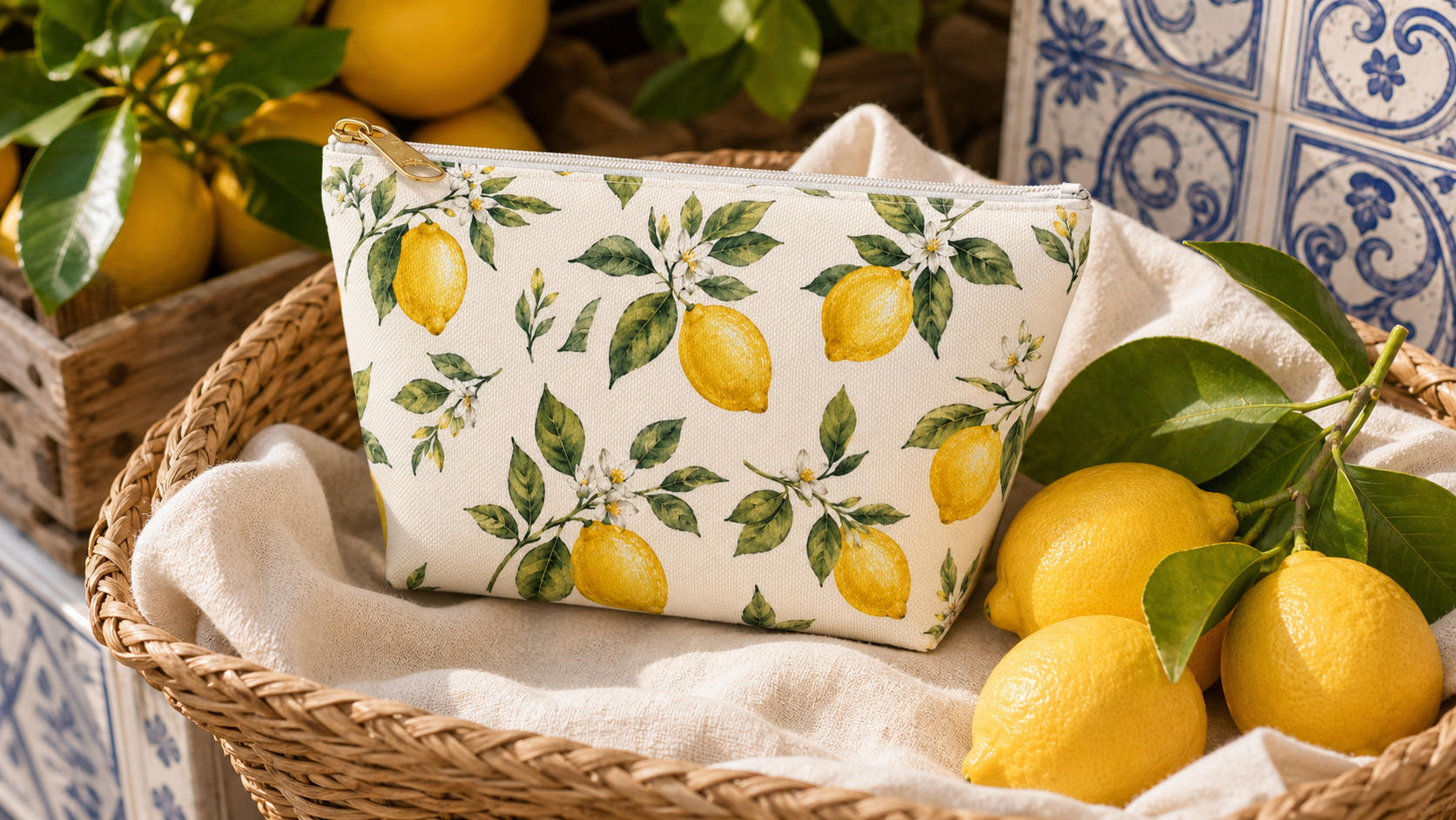 Positano Lemon Travel Pouch