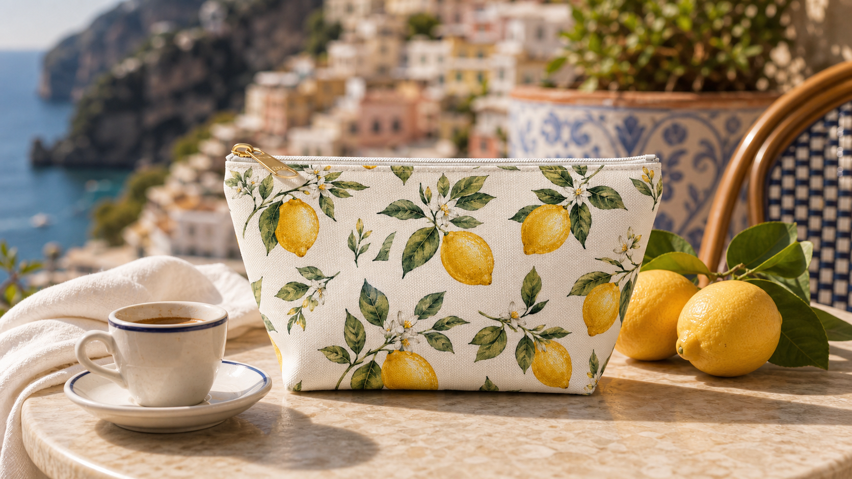 Positano Lemon Travel Pouch