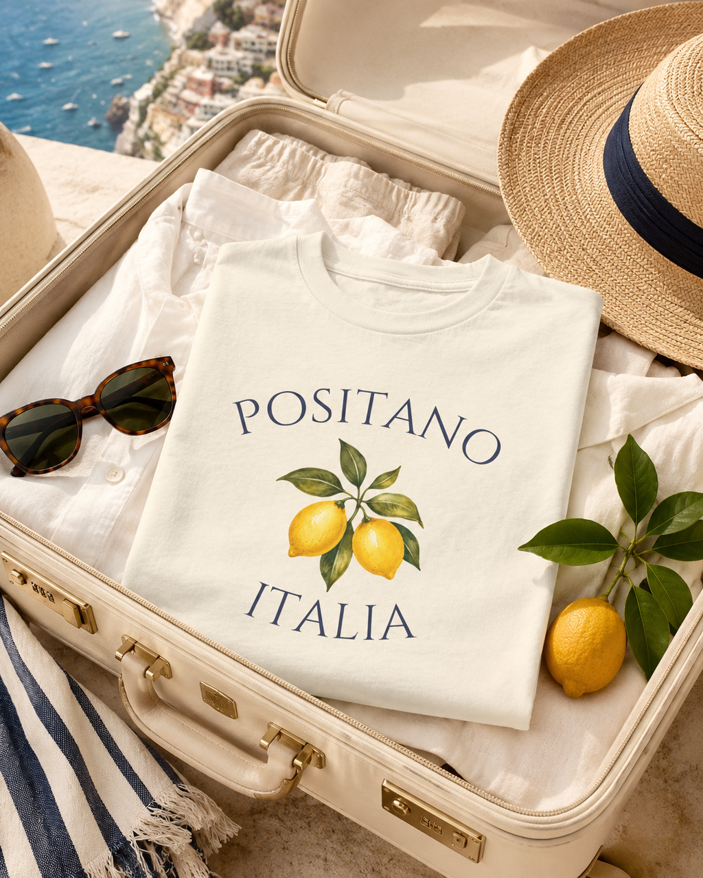 Positano Faded Cream Tee