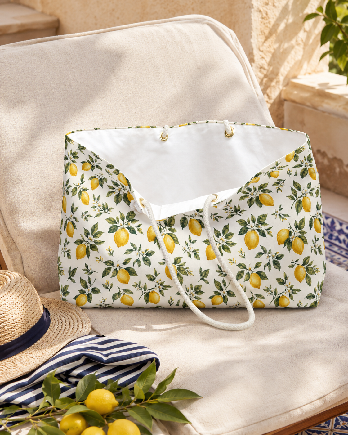 Positano Lemon Weekender Tote Bag