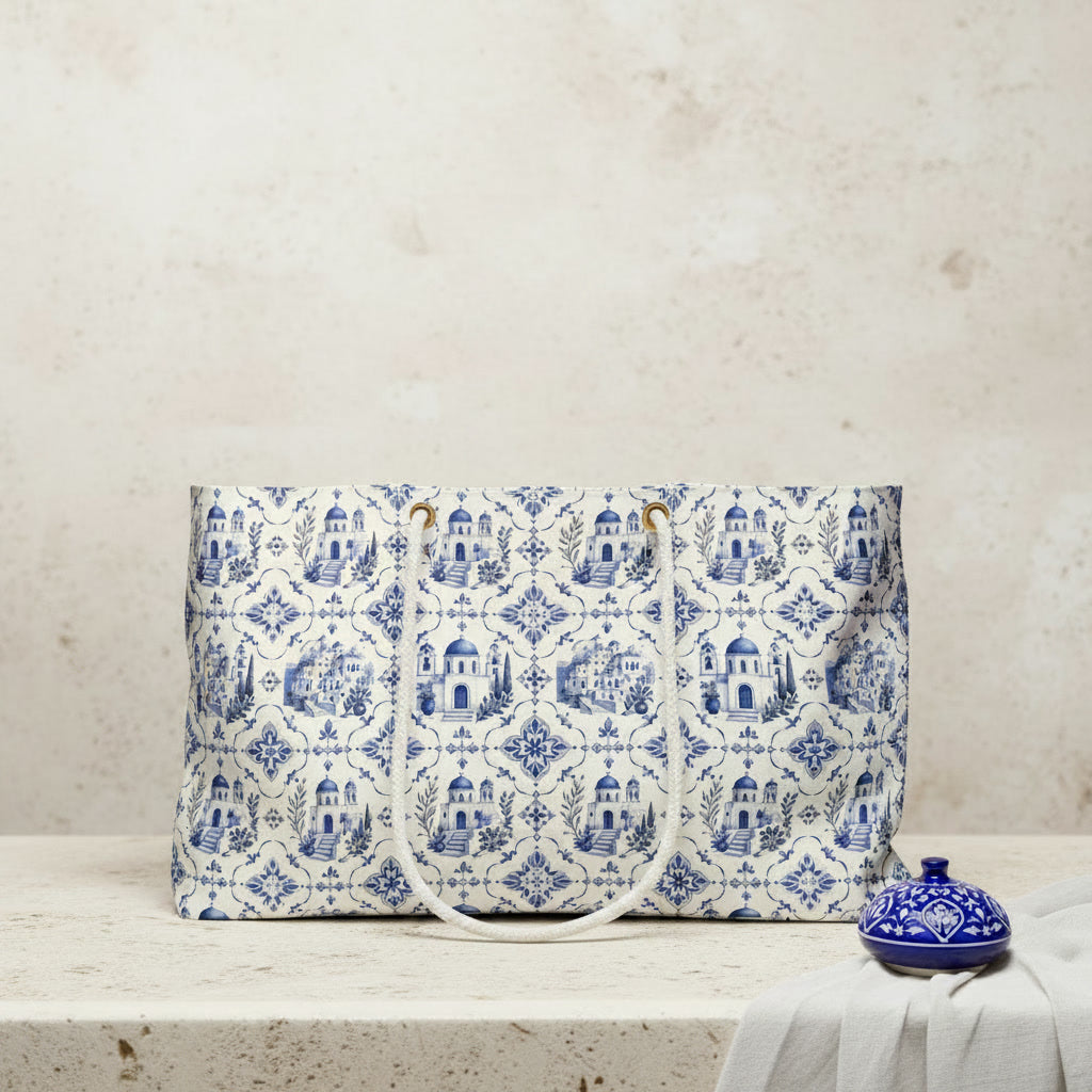 Santorini Weekender Tote Bag