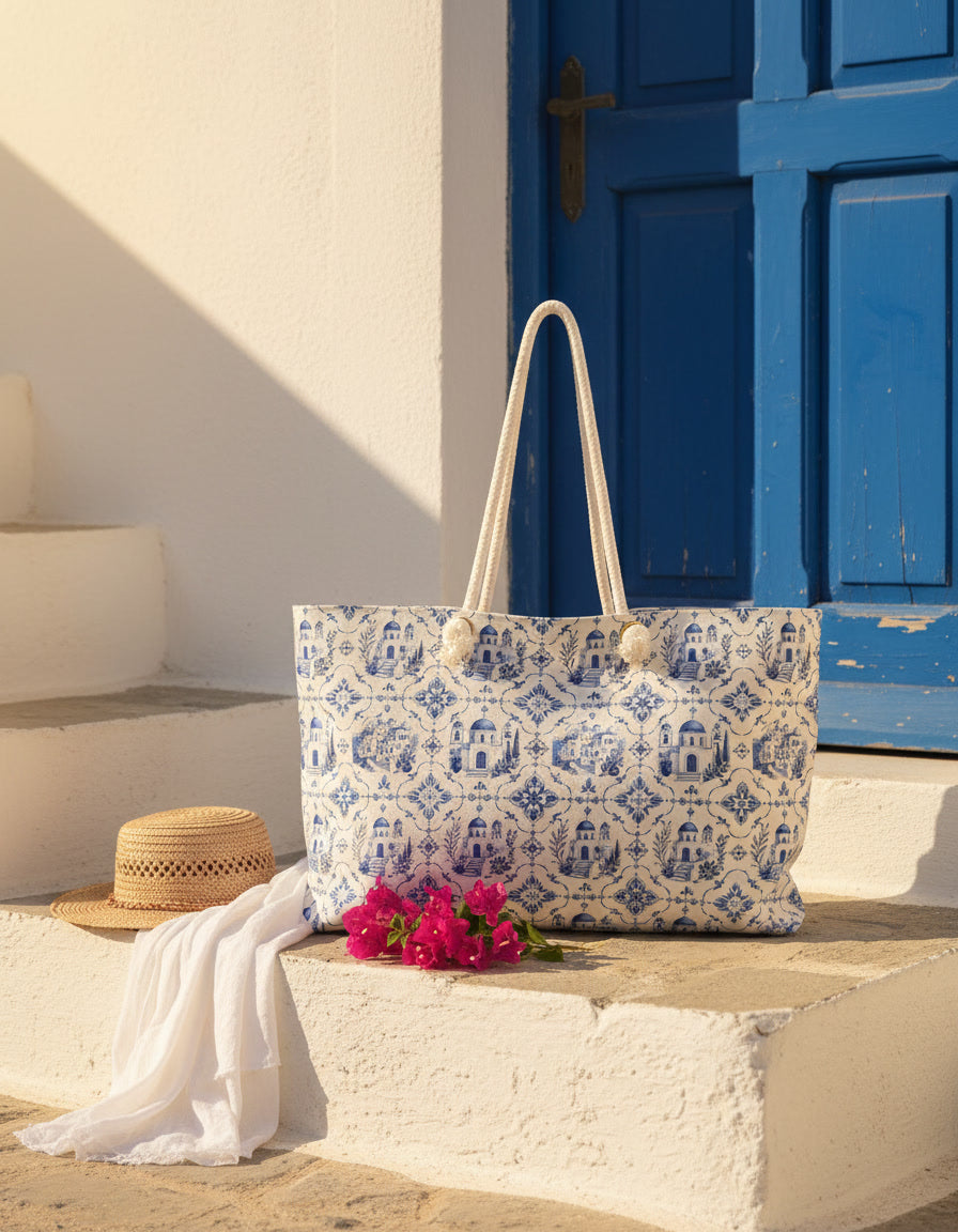 Santorini Weekender Tote Bag