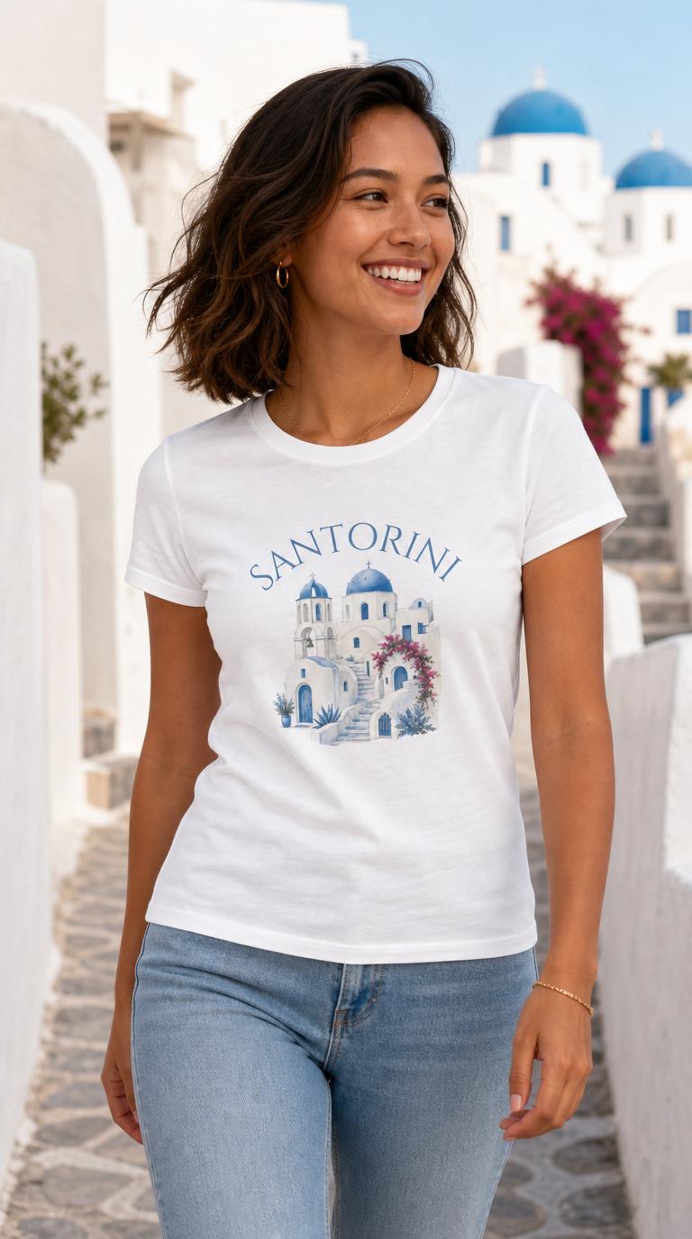 Santorini Vacation Tee